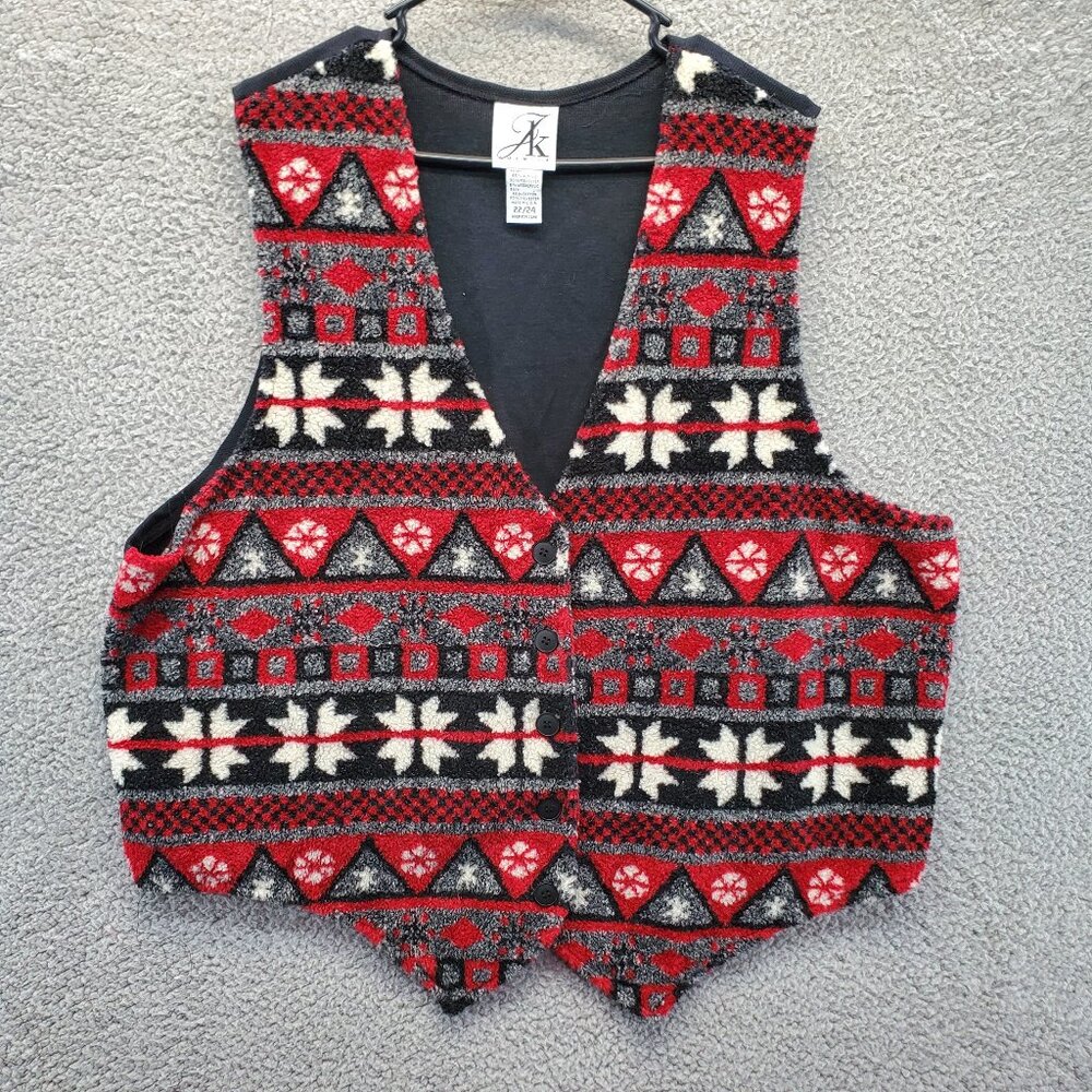 JK America Vintage Winter Fleece Sweater Vest 22/24